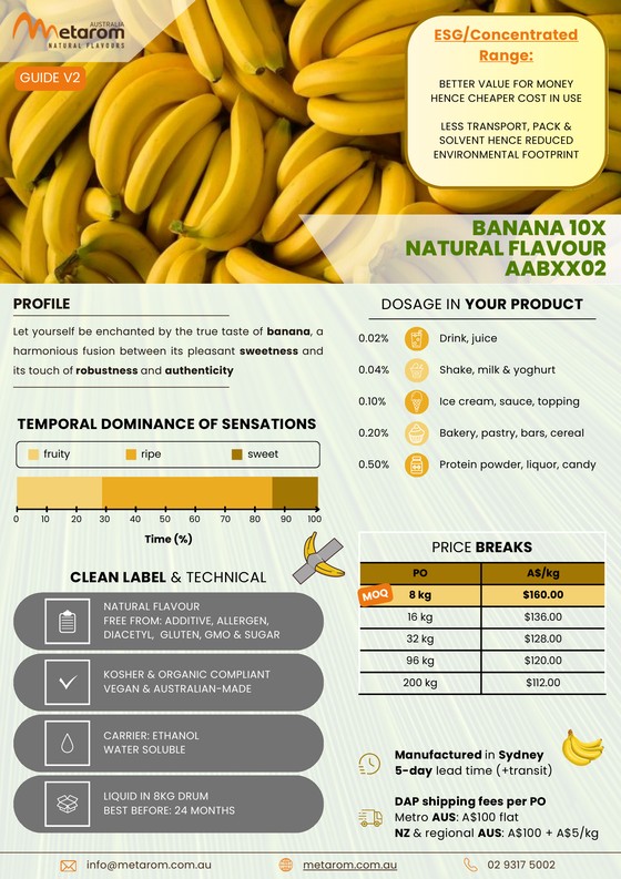 Banana 10X natural flavour AABXX02 guide