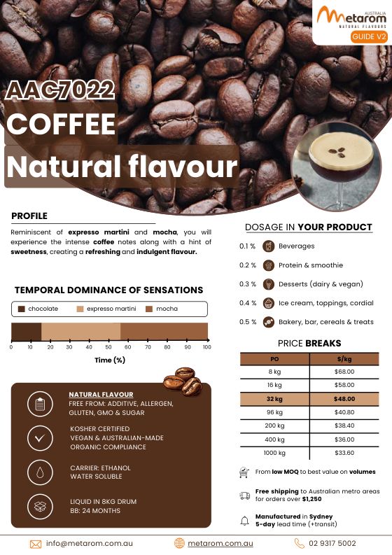 Coffee natural flavour AAC7022 guide
