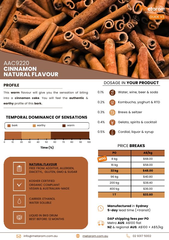 Cinnamon natural flavour AAC9220 guide
