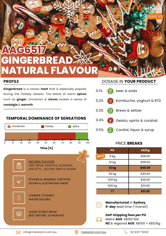 Gingerbread natural flavour AAG6517 guide