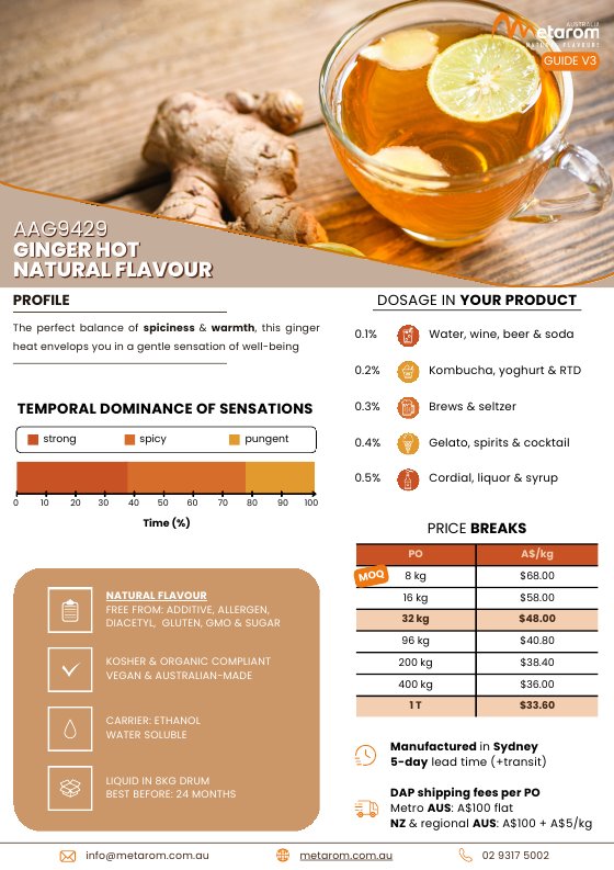 Ginger Hot natural flavour AAG9429 guide