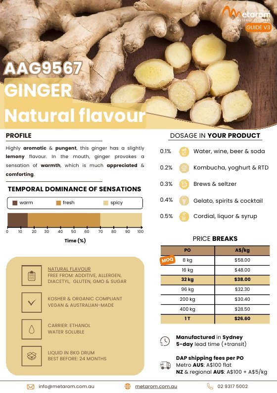 Ginger natural flavour AAG9567 guide