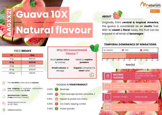 Guava 10X natural flavour AAGXX21 guide