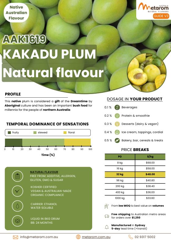 Kakadu Plum natural flavour AAK1619 guide