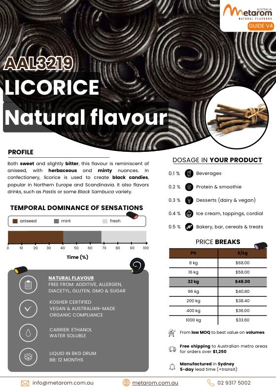 Licorice natural flavour AAL3219 guide