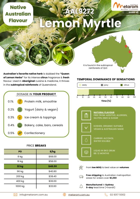 Lemon Myrtle natural flavour AAL9272 guide