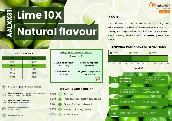 Lime 10X natural flavour AALXX31 guide
