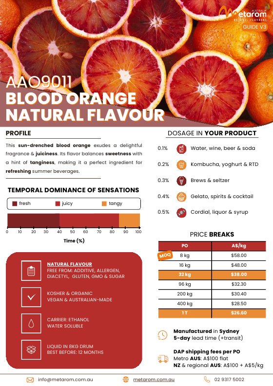 Blood Orange natural flavour AAO9011 guide