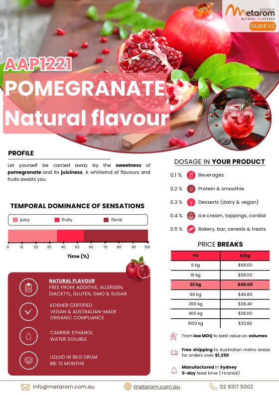Pomegranate natural flavour AAP1221 guide