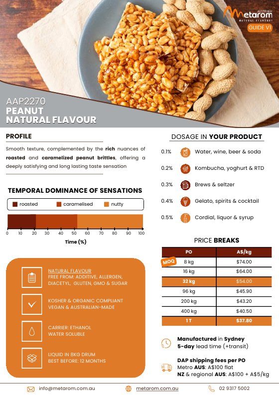 Peanut natural flavour AAP2270 guide