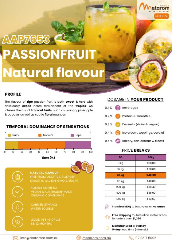 Passionfruit natural flavour AAP7653 guide