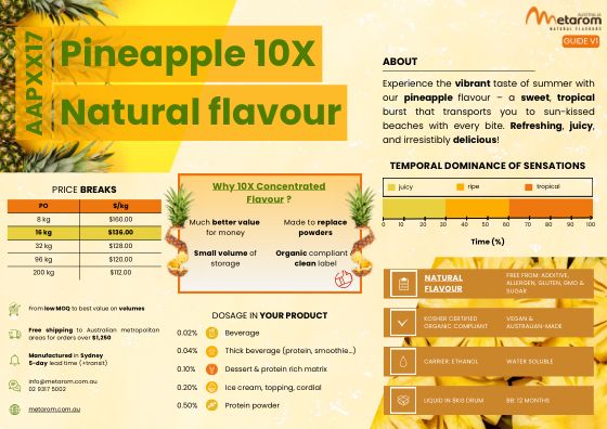 Pineapple 10X natural flavour AAPXX17 guide
