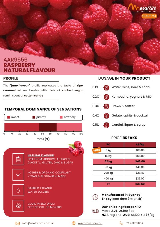 Raspberry natural flavour AAR9656 guide