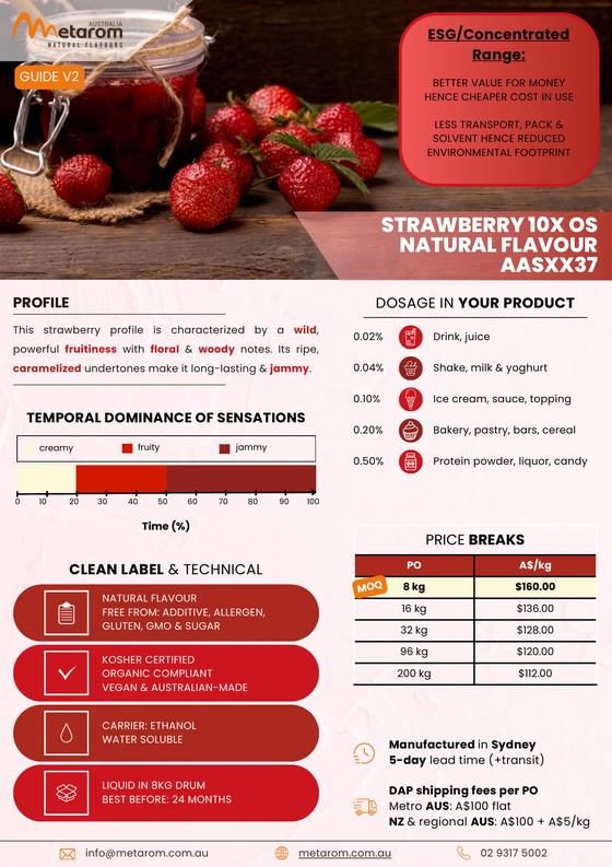 Strawberry 10X natural flavour AASXX37 guide