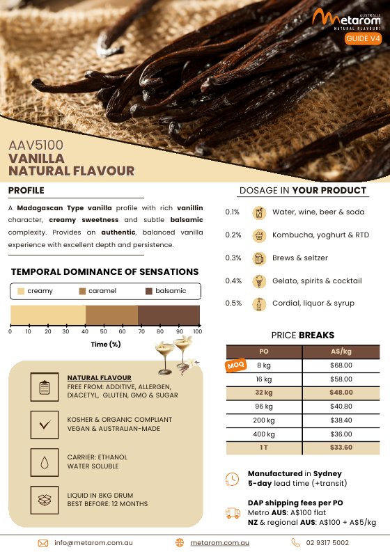 Vanilla natural flavour AAV5100 guide