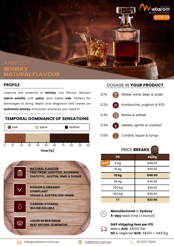 Whisky natural flavour AAW5221 guide