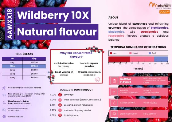 Wildberry 10X natural flavour AAWXX18 guide