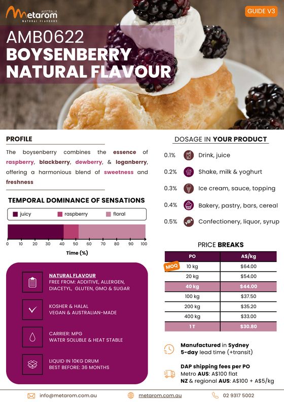 Boysenberry natural flavour AMB0622 guide