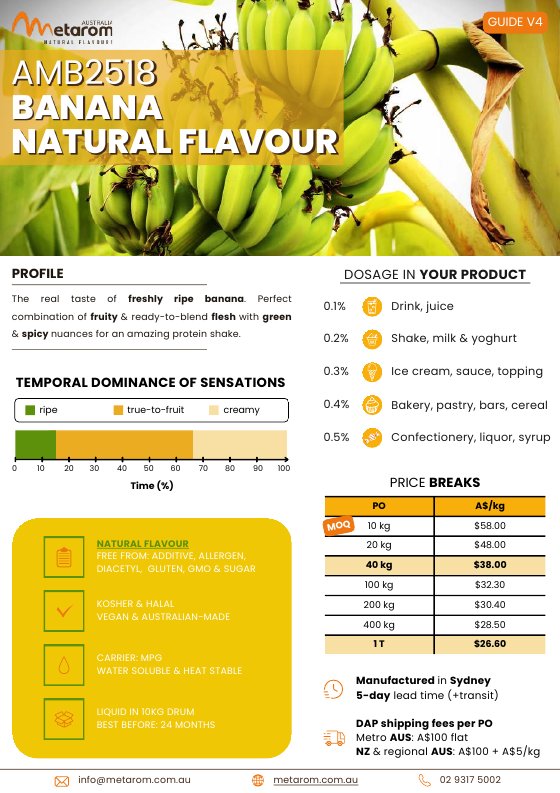 Banana natural flavour AMB2518 guide