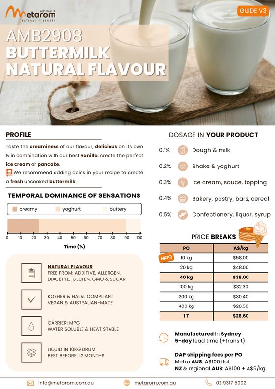 Buttermilk natural flavour AMB2908 guide