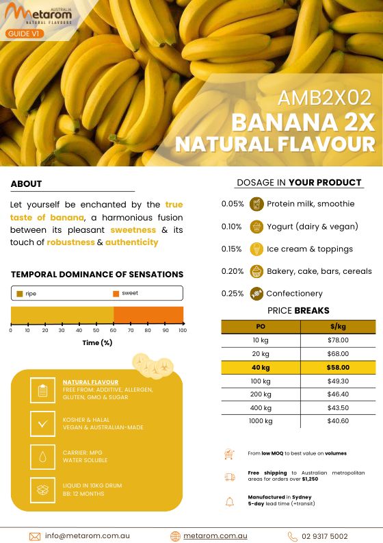 Banana 2X natural flavour AMB2X02 guide