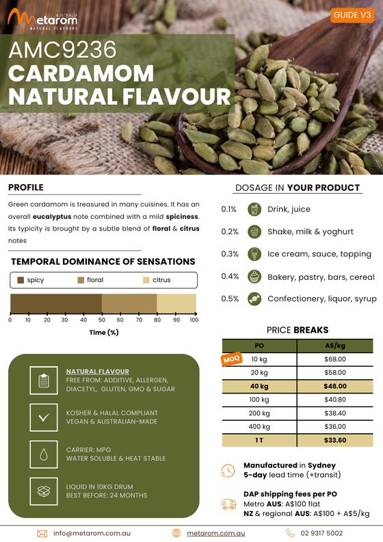 Cardamom natural flavour AMC9236 guide