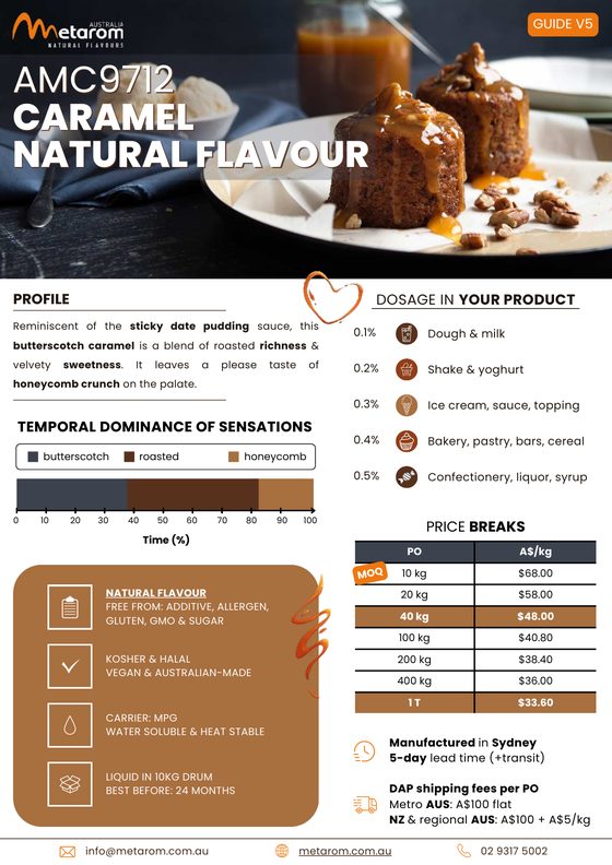 Caramel natural flavour AMC9712 guide