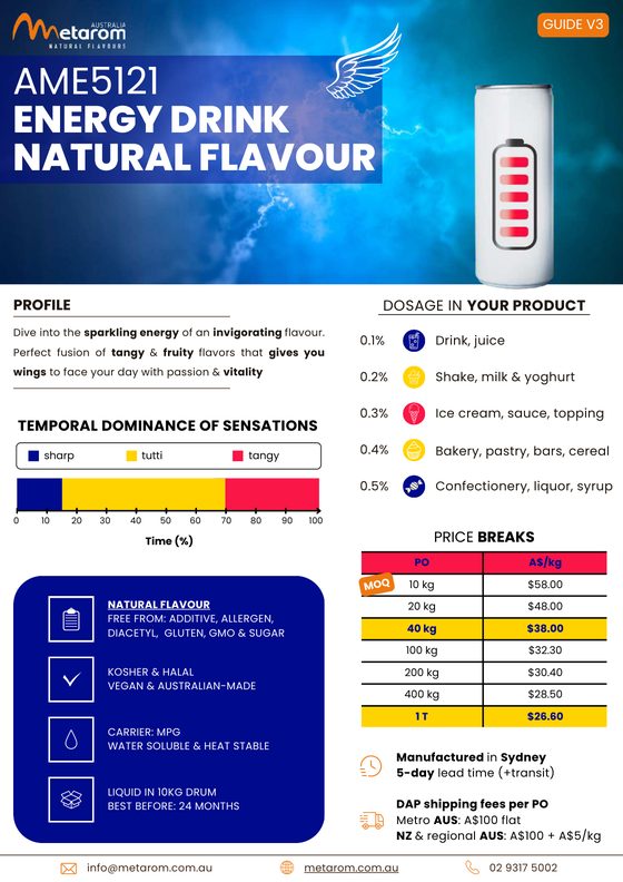 Energy Drink natural flavour AME5121 guide