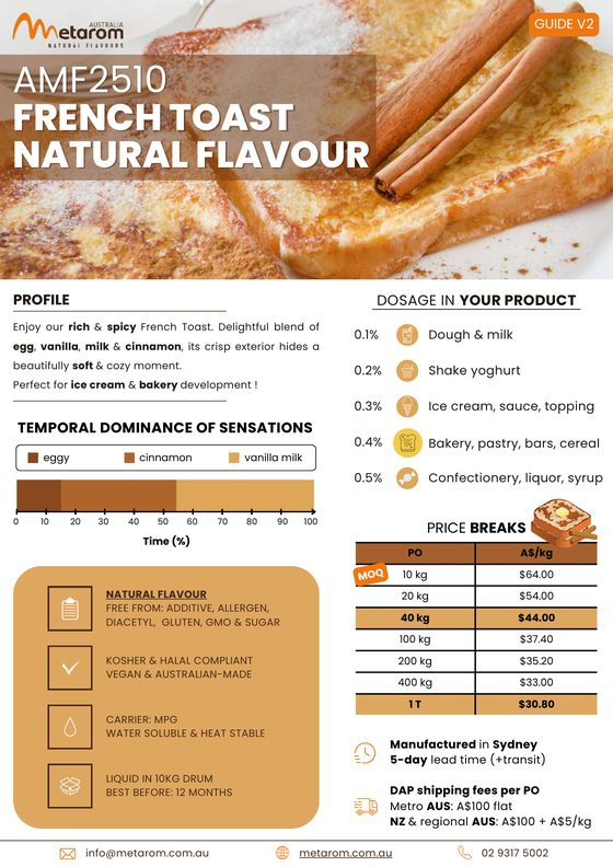 French Toast natural flavour AMF2510 guide