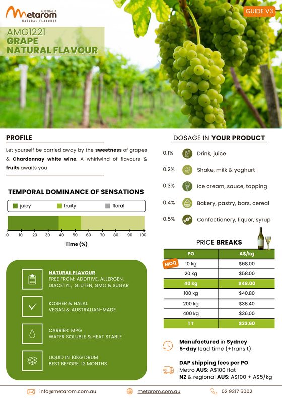Grape (White) natural flavour AMG1221 guide