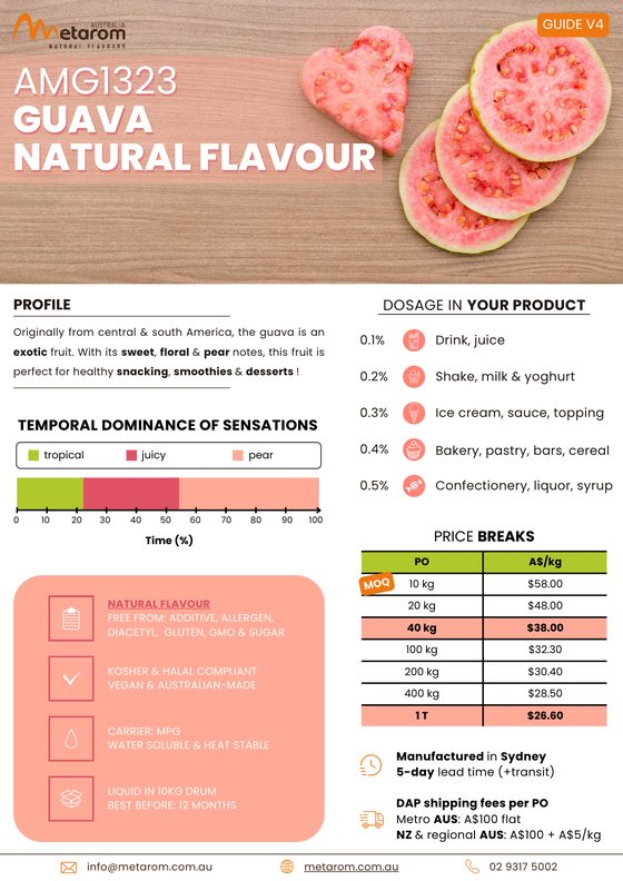 Guava natural flavour AMG1323 guide