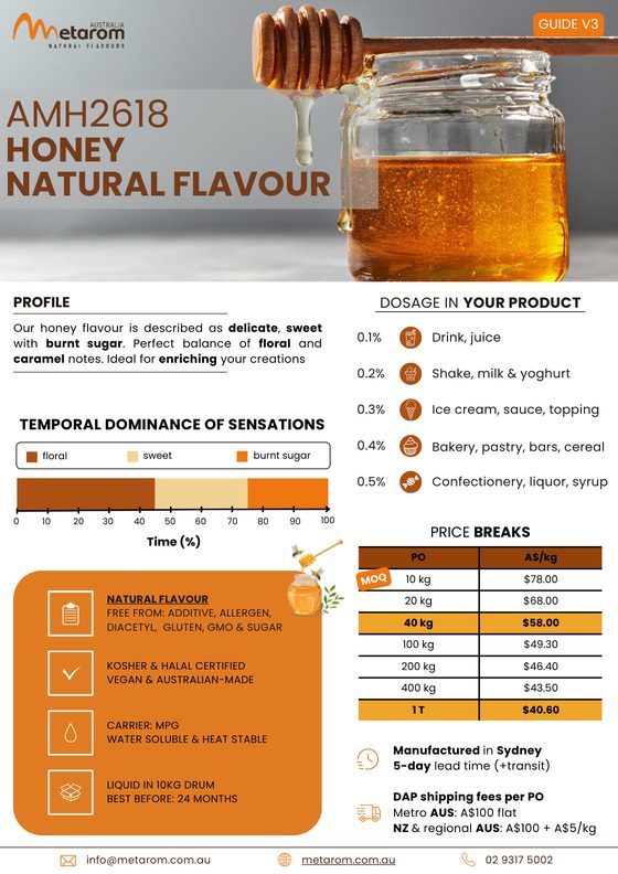 Honey natural flavour AMH2618 guide
