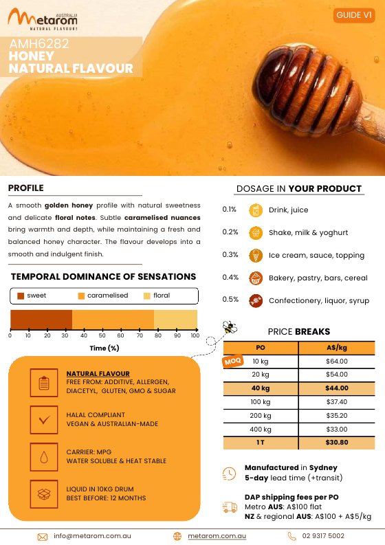 Honey natural flavour AMH6282 guide