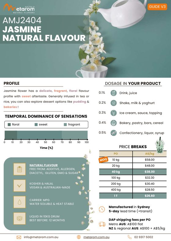 Jasmine natural flavour AMJ2404 guide
