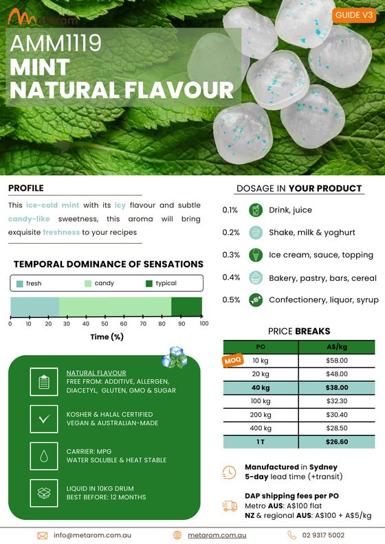 Mint natural flavour AMM1119 guide