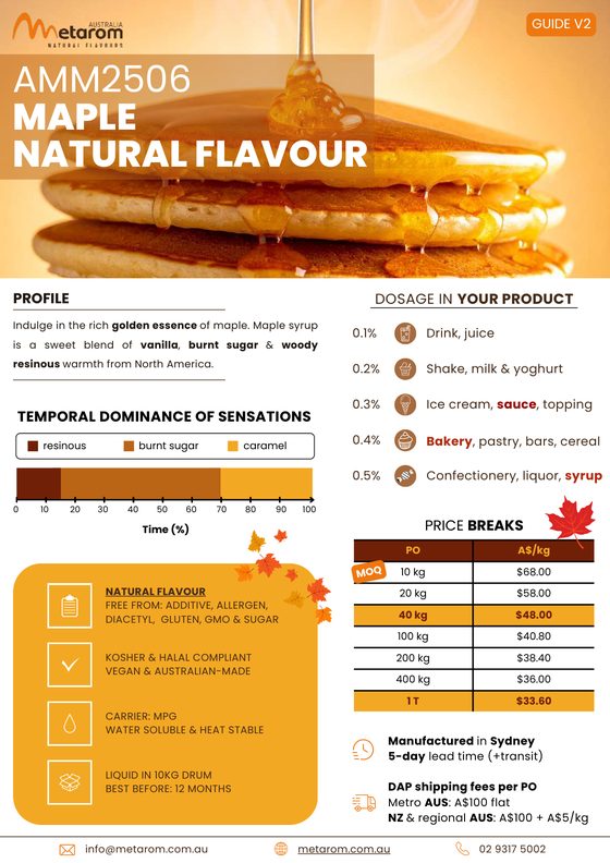 Maple natural flavour AMM2506 guide