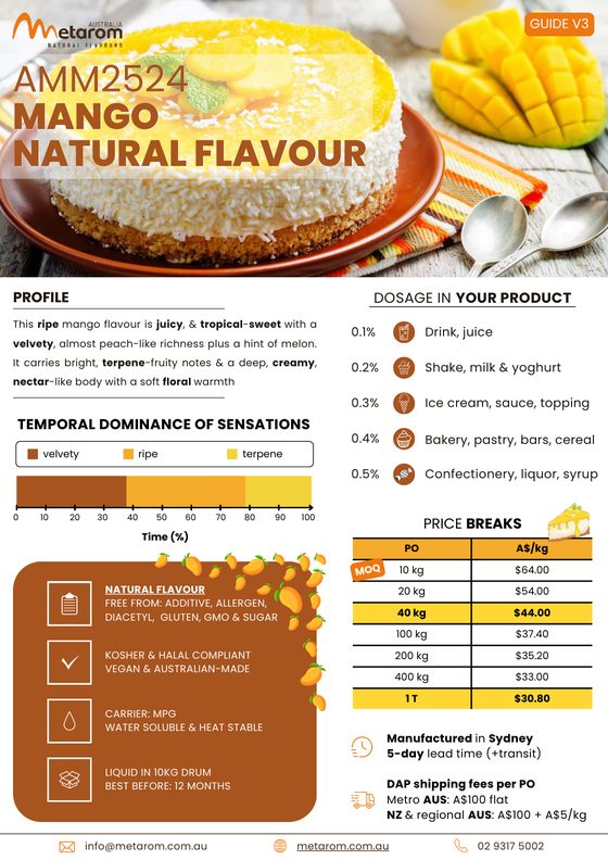 Mango natural flavour AMM2524 guide