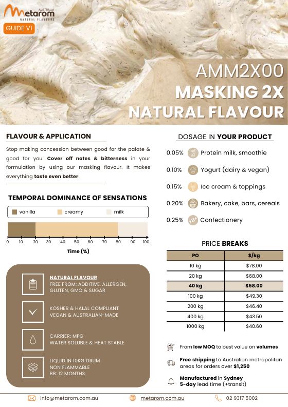Masking 2X natural flavour AMM2X00 guide