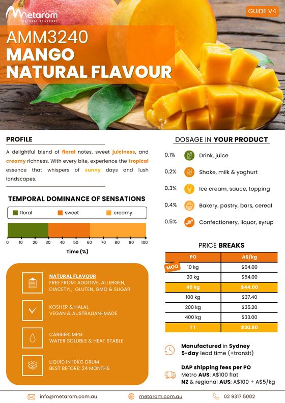 Mango natural flavour AMM3240 guide