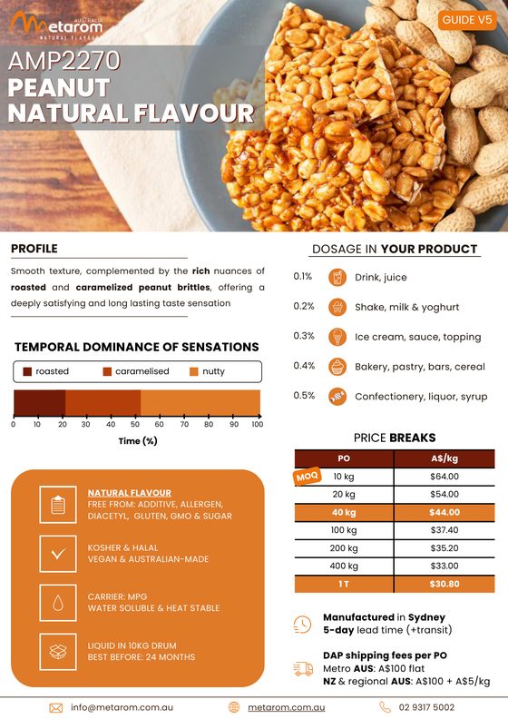 Peanut natural flavour AMP2270 guide