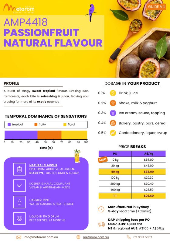 Passionfruit natural flavour AMP4418 guide