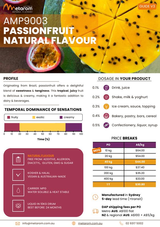 Passionfruit natural flavour AMP9003 guide