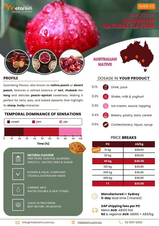 Quandong natural flavour AMQ9724 guide