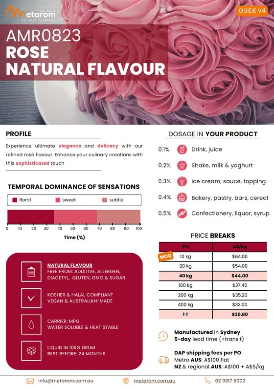 Rose natural flavour AMR0823 guide