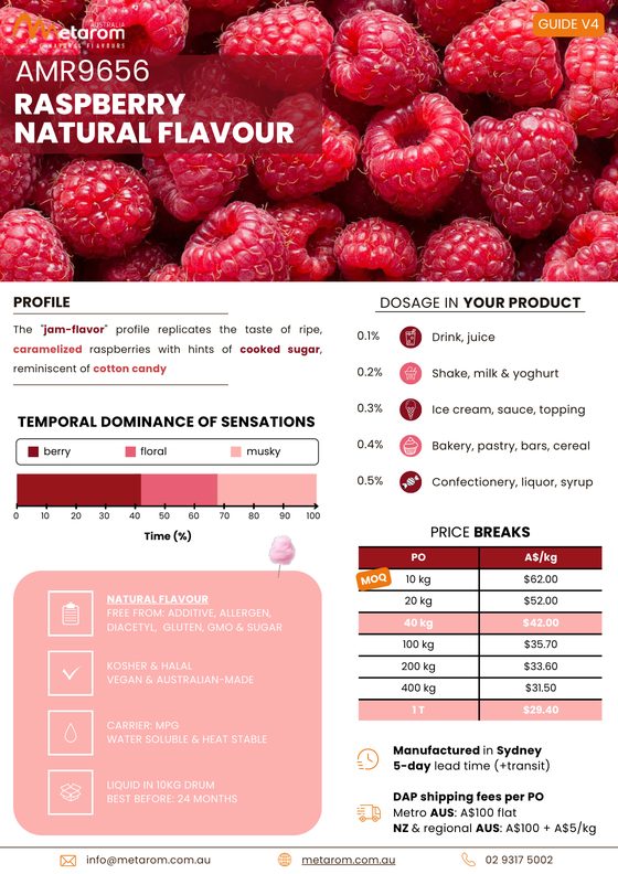 Raspberry natural flavour AMR9656 guide
