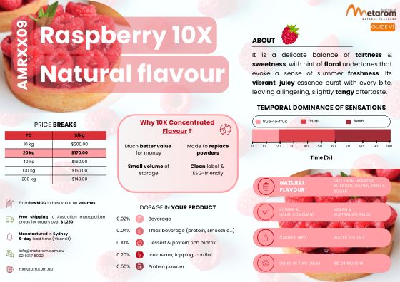 Raspberry 10X natural flavour AMRXX09 guide