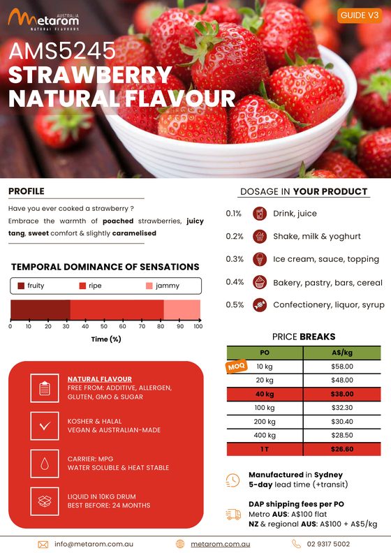 Strawberry natural flavour AMS5245 guide