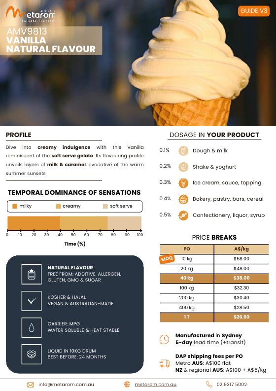 Vanilla natural flavour AMV9813 guide