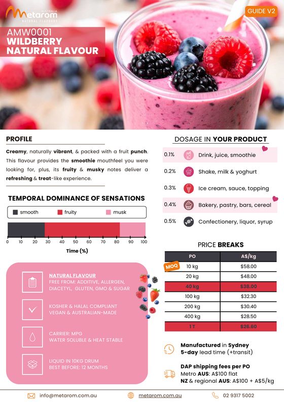 Wildberry natural flavour AMW0001 guide