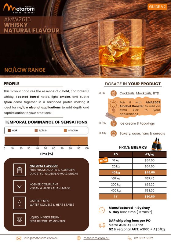 Whisky natural flavour AMW2615 guide